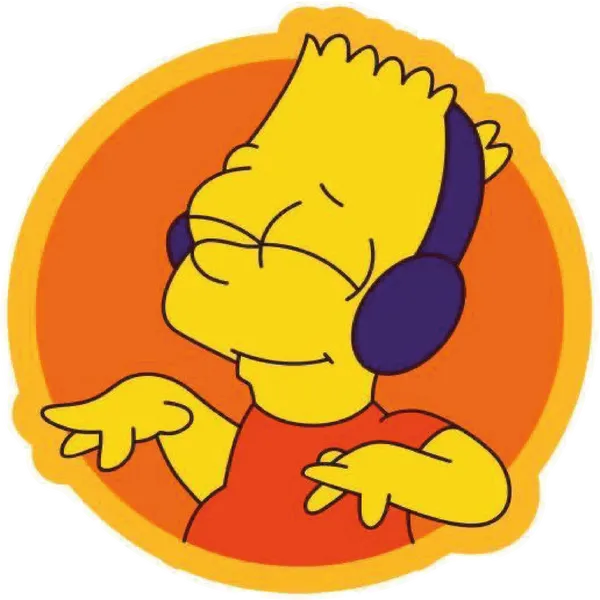 Bart disfrutando musica