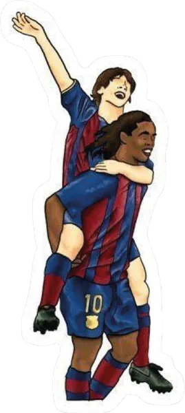 Caricatura Messi y ronladinho