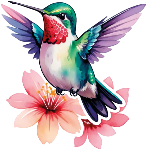 Colibrí en flor