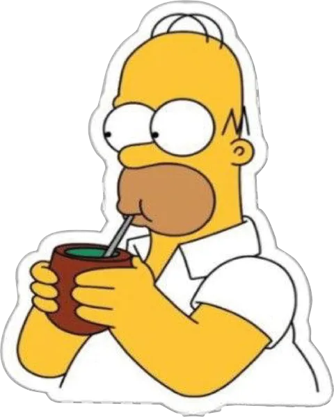 Homero tomando mate