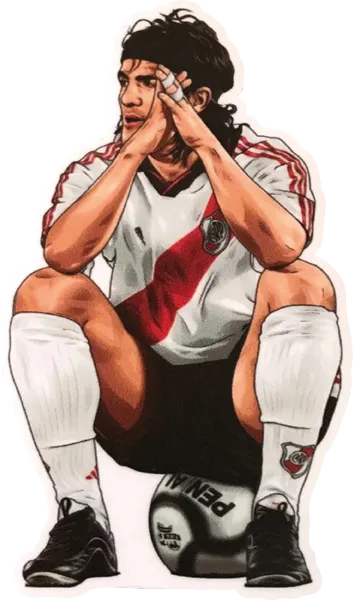 Jugador sobre pelota