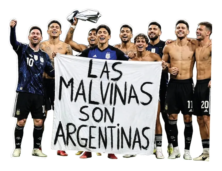 La Selección con Bandera de Malvinas