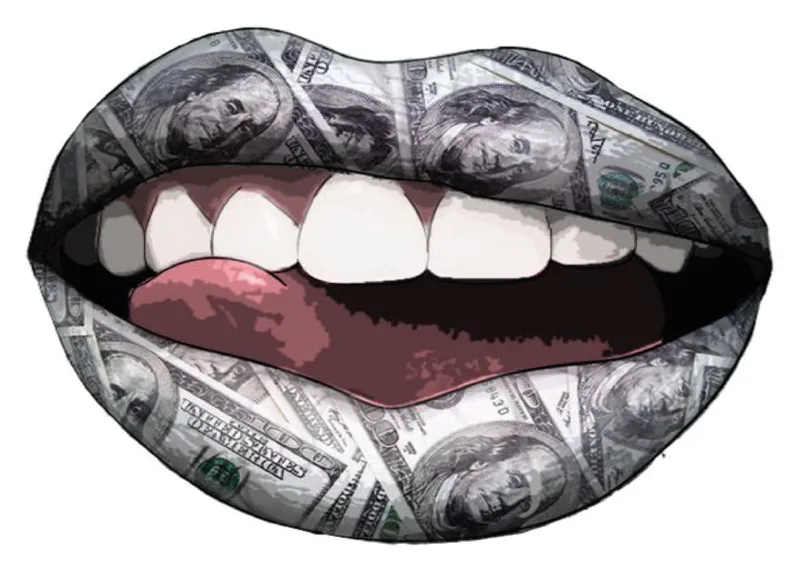 Labial de dolar femenino