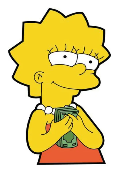 Lisa con dolares