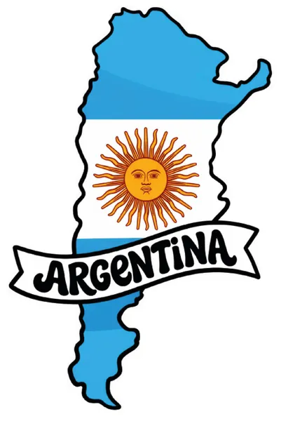 Mapa Argentina con sol