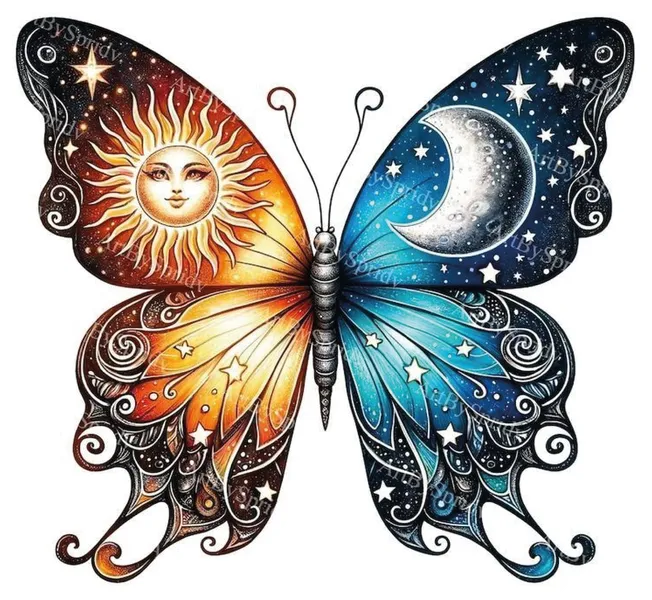 Mariposa día noche