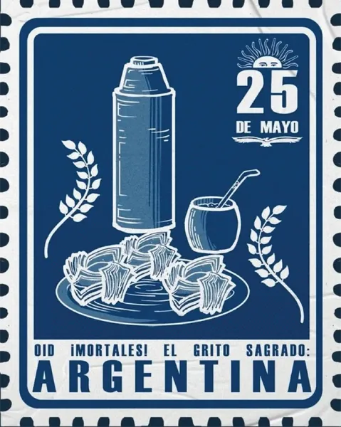 Mate postal 25 de Mayo