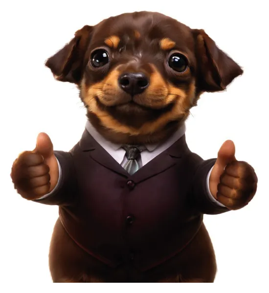 Perro con traje