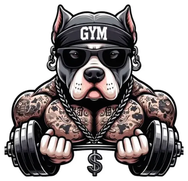 Perro tatuado Gym