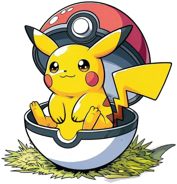 Pikachu en Pokebola