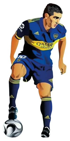 Riquelme dibujo con pelota