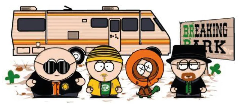 South park breaking bad toons